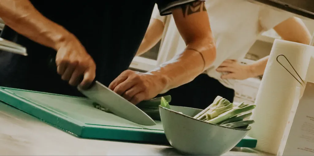 Gallery – chopping fresh ingredients